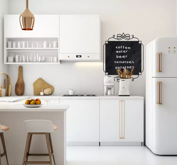 Vinilo vintage pizarra vintage cuadrada - TenVinilo