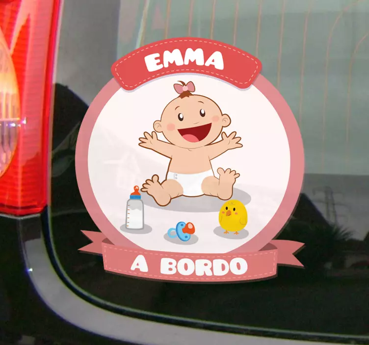 Pegatina bebé a bordo para coche personalizables bebé - TenVinilo