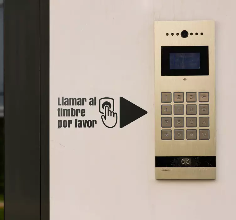 Señalética adhesiva señal de intercomunicador - TenVinilo