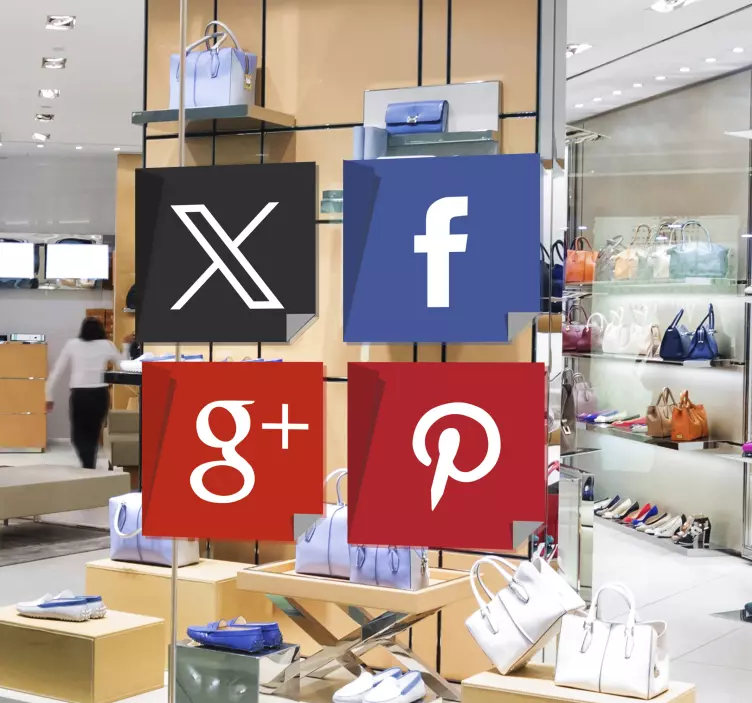 Sticker pegatinas social media - TenVinilo