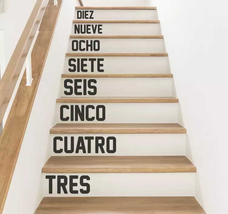Vinilos para escaleras números para escalones - TenVinilo