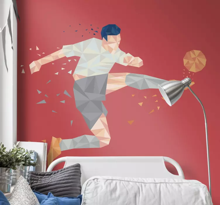 Vinilo abstracto futbolista profesional - TenVinilo