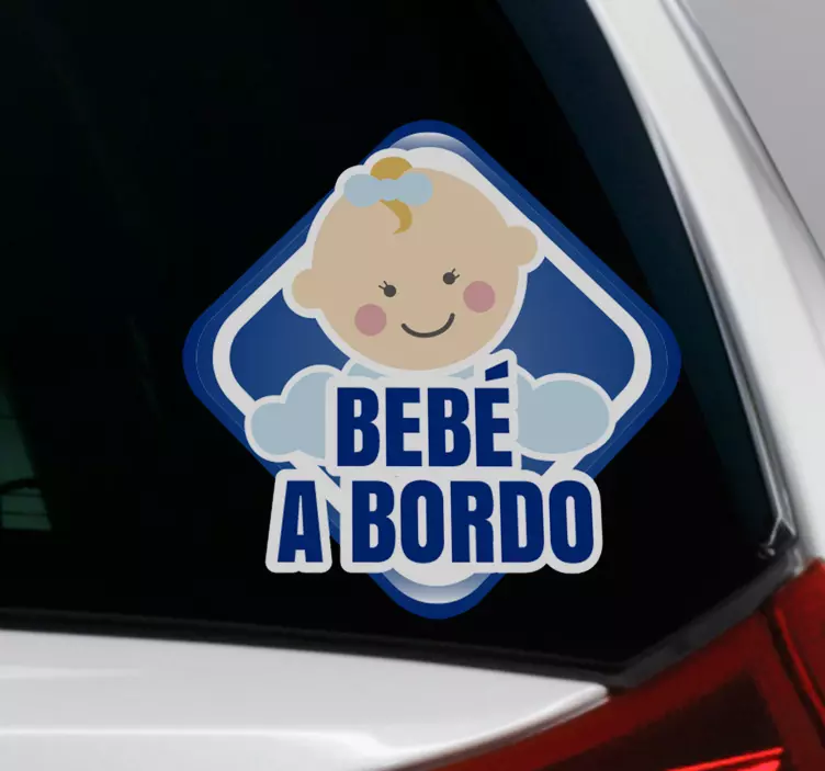 Vinilo adhesivo del coche bebé a bordo - TenVinilo