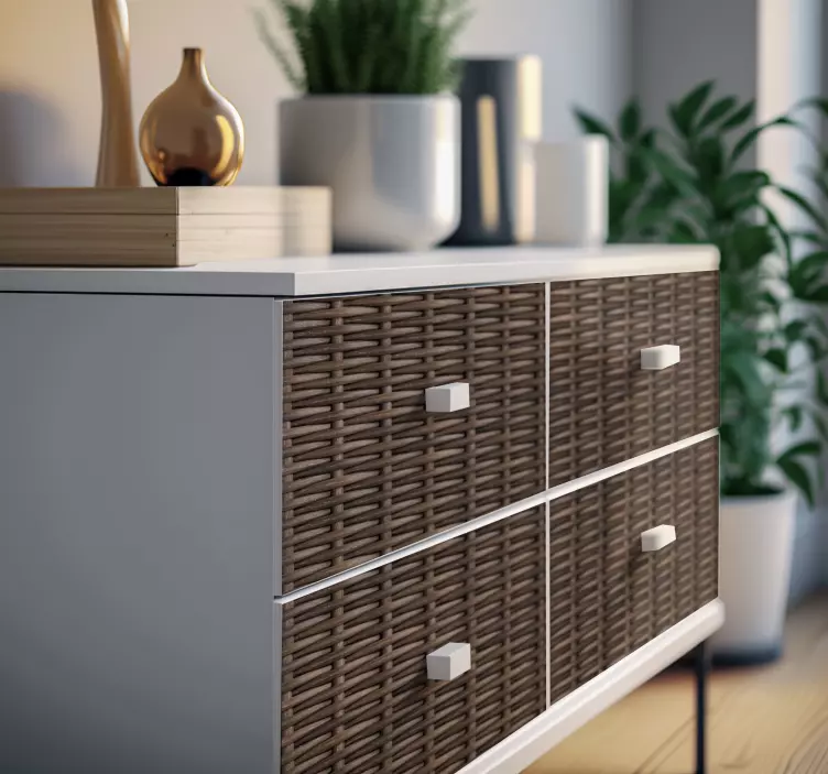 Vinilo para mueble rattán tejido - TenVinilo