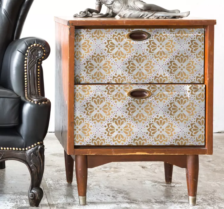 Vinilo para muebles mandala dorado - TenVinilo