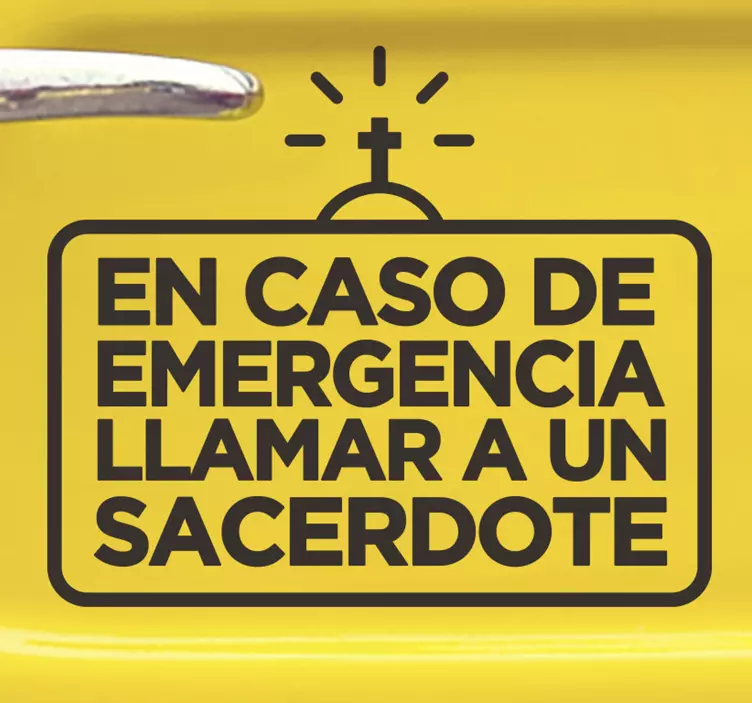 Vinilo decorativo religión llamar un sacerdote - TenVinilo