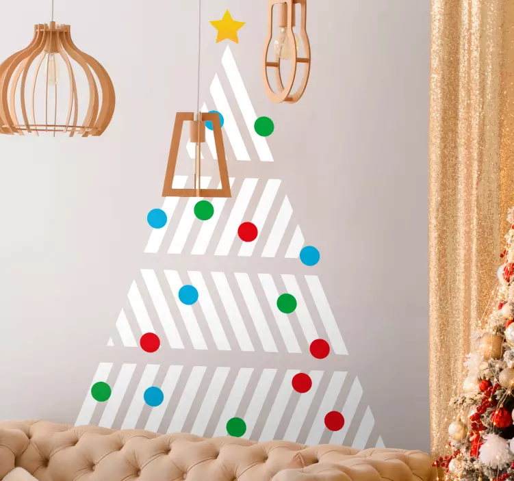 Vinilo árbol de navidad con estilo - TenVinilo