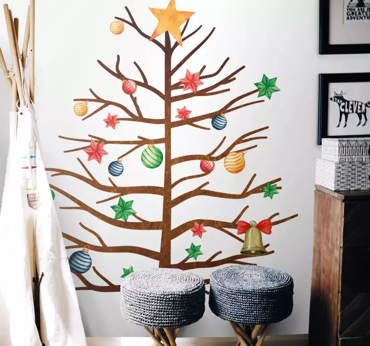 Vinilo árbol de navidad decorativo - TenVinilo