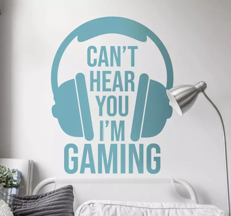 Vinilo auriculares gaming statement - TenVinilo