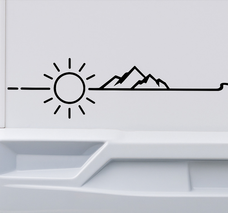 Vinilo autocaravana paisaje natural custom - TenVinilo