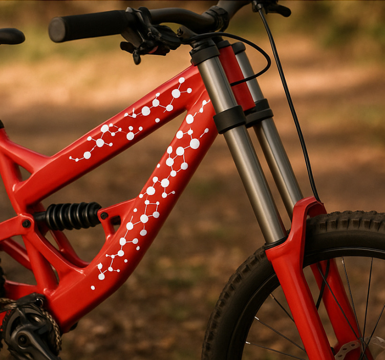 Vinilo bicicleta colección de puntos conectados - TenVinilo