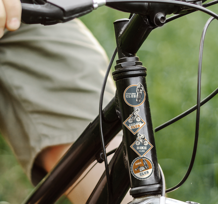 Vinilo bicicleta diseño de escenografía de ciclismo - TenVinilo