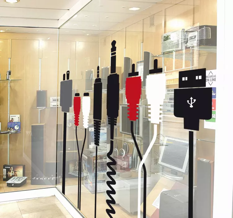 Vinilo cables tienda electrónica - TenVinilo