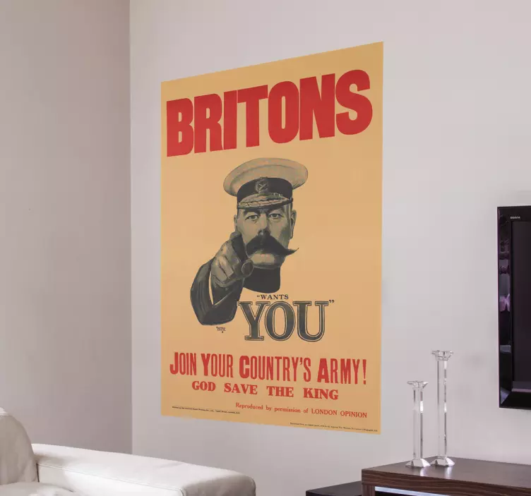 Vinilo cartel Britons wants you - TenVinilo