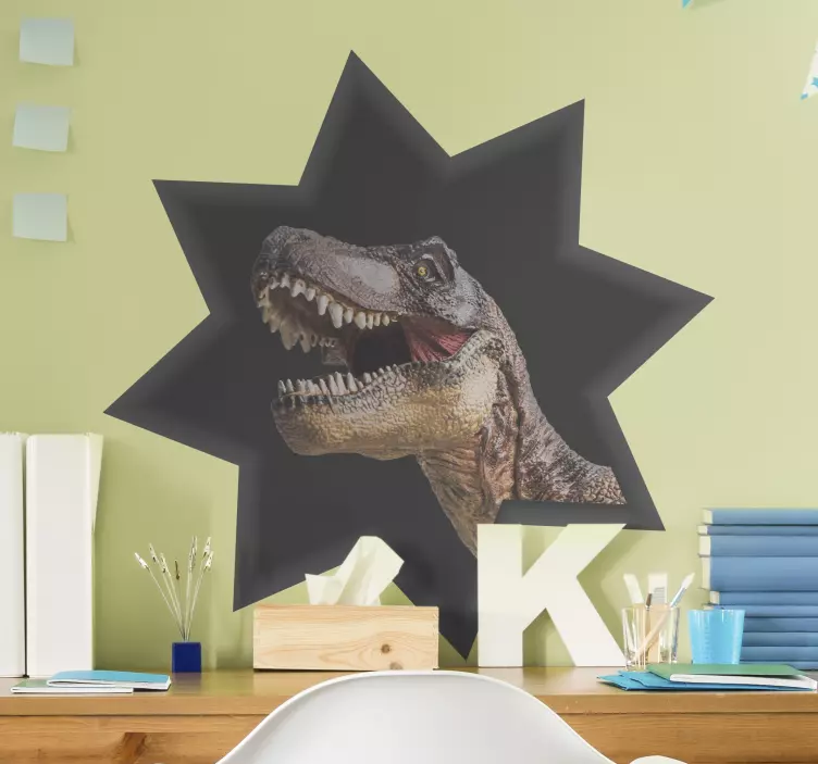 Vinilo dinosaurios T-Rex efecto 3D - TenVinilo
