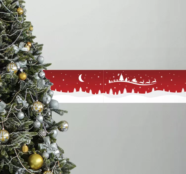 Pegatinas de navidad Ola de navidad - TenVinilo