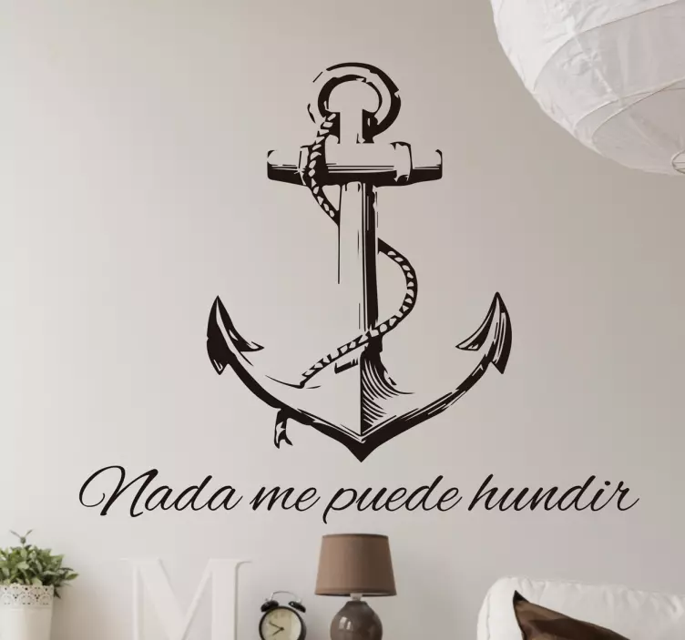 Vinilo de texto ancla tatuaje - TenVinilo