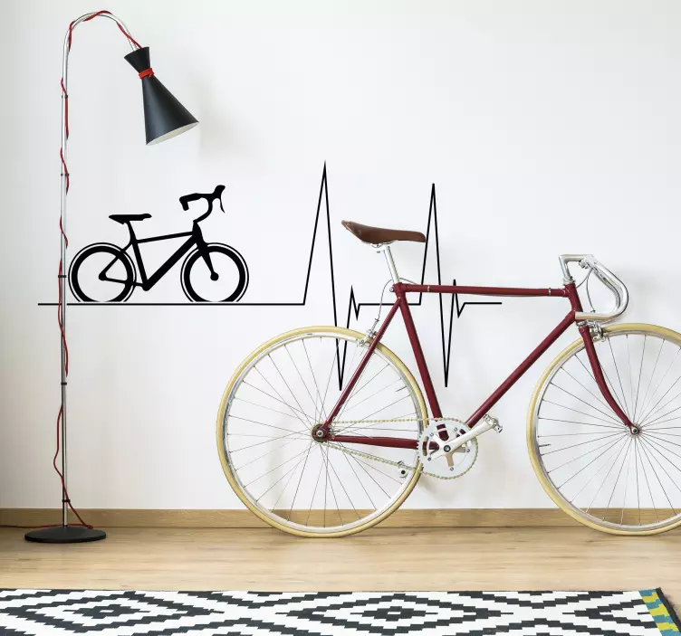 Vinilo decorativo bike heartbeats - TenVinilo