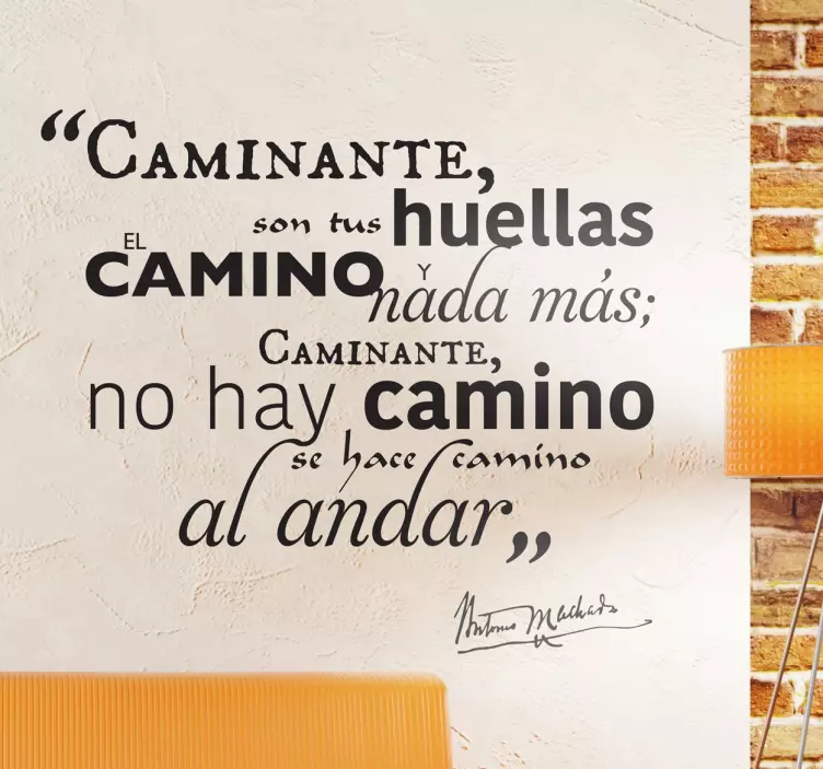 Vinilo decorativo caminante Machado - TenVinilo
