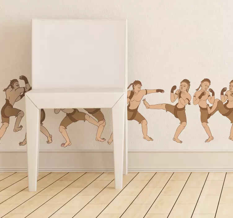 Vinilo decorativo cenefa muay thai - TenVinilo