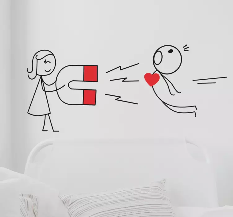 Vinilo decorativo chica imantada - TenVinilo