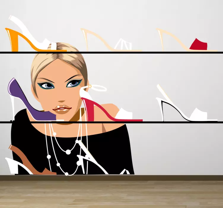 Vinilo decorativo escaparate zapatos - TenVinilo