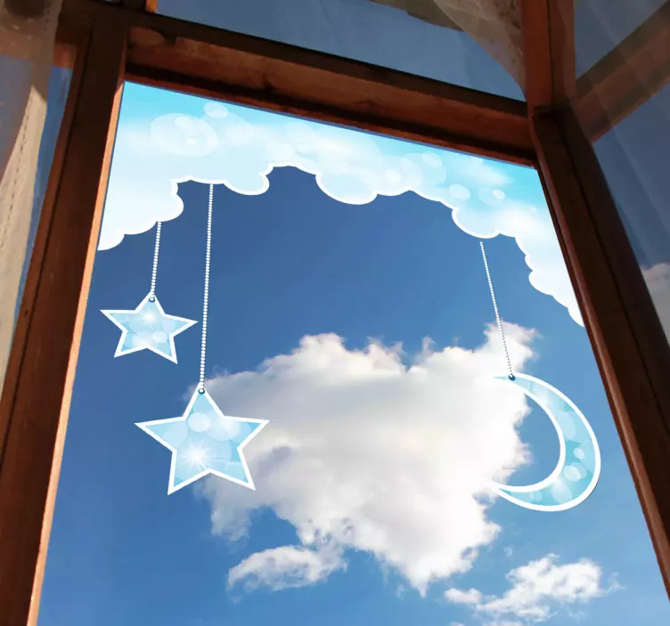 Vinilo decorativo estrellas y luna - TenVinilo