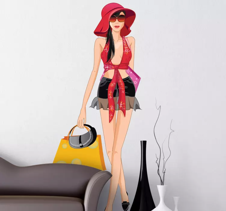 Vinilo decorativo fashion girl summer - TenVinilo