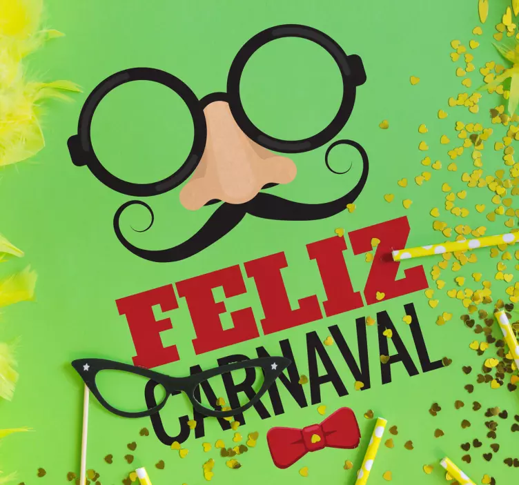 Vinilo decorativo feliz carnaval - TenVinilo