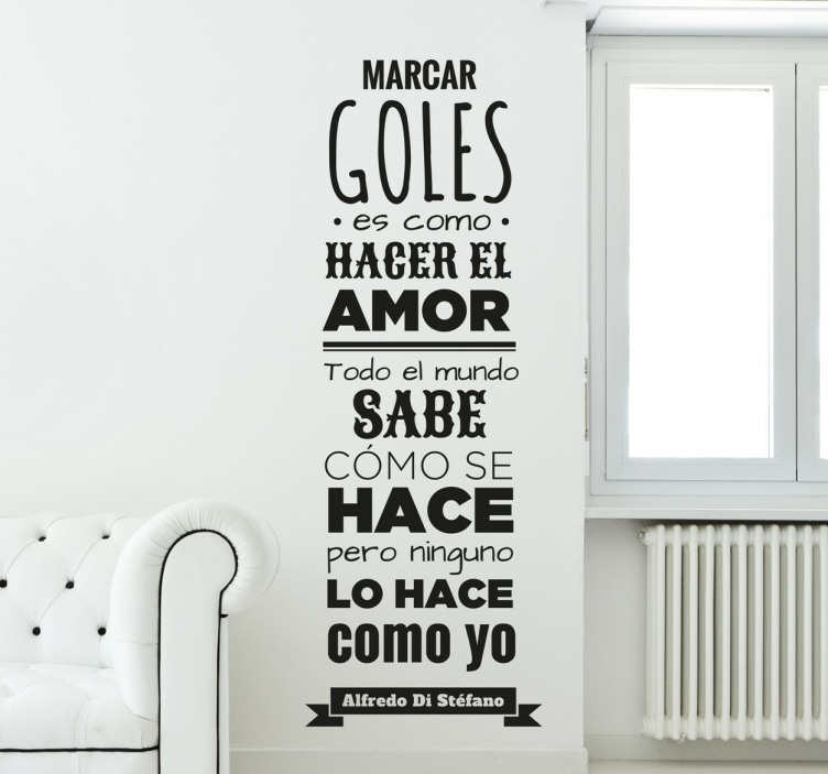 Vinilo decorativo frase Di Stéfano - TenVinilo