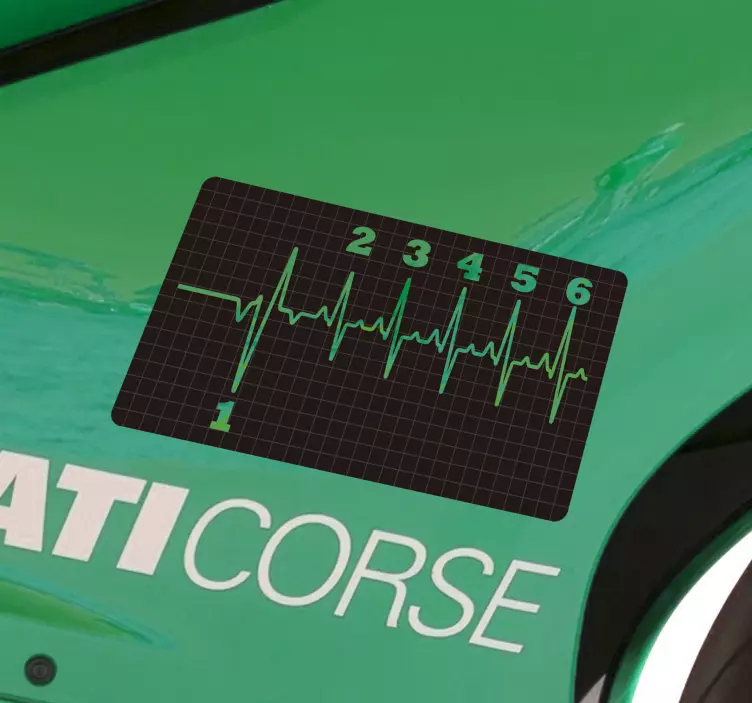 Vinilo para automóviles frecuencia cardíaca - TenVinilo