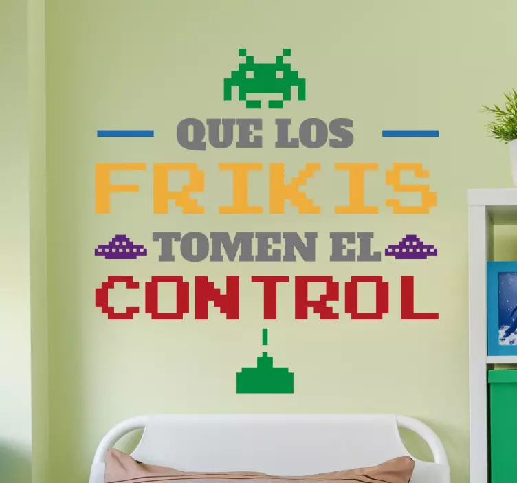 Vinilo decorativo frikis control - TenVinilo