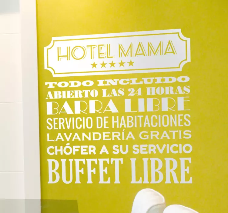 Vinilo decorativo Hotel Mama - TenVinilo