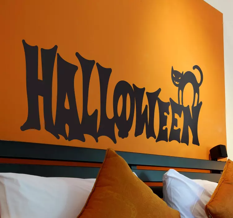 Vinilo decorativo logotipo halloween - TenVinilo