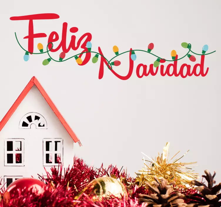 Vinilo decorativo luces Navidad - TenVinilo