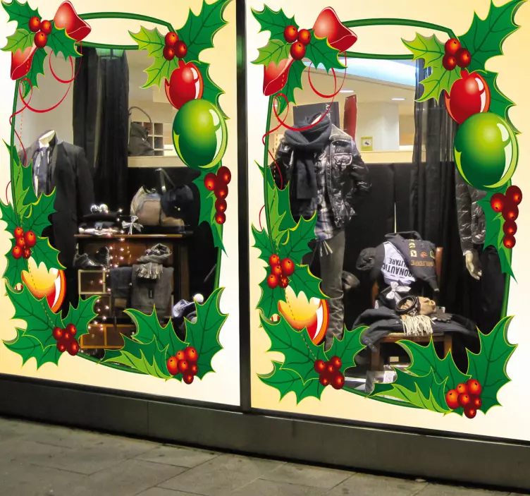 Vinilo decorativo marco navideño - TenVinilo