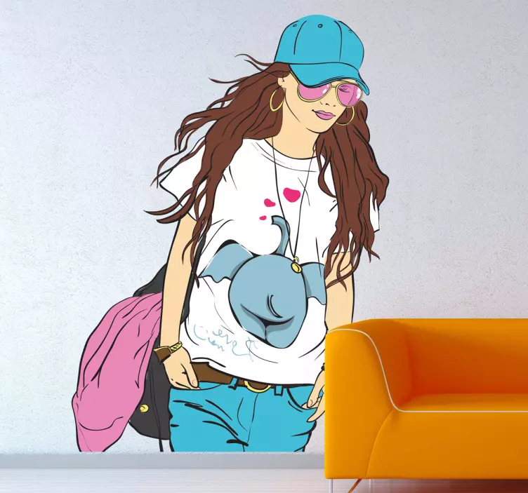 Vinilo decorativo moderna y mona - TenVinilo