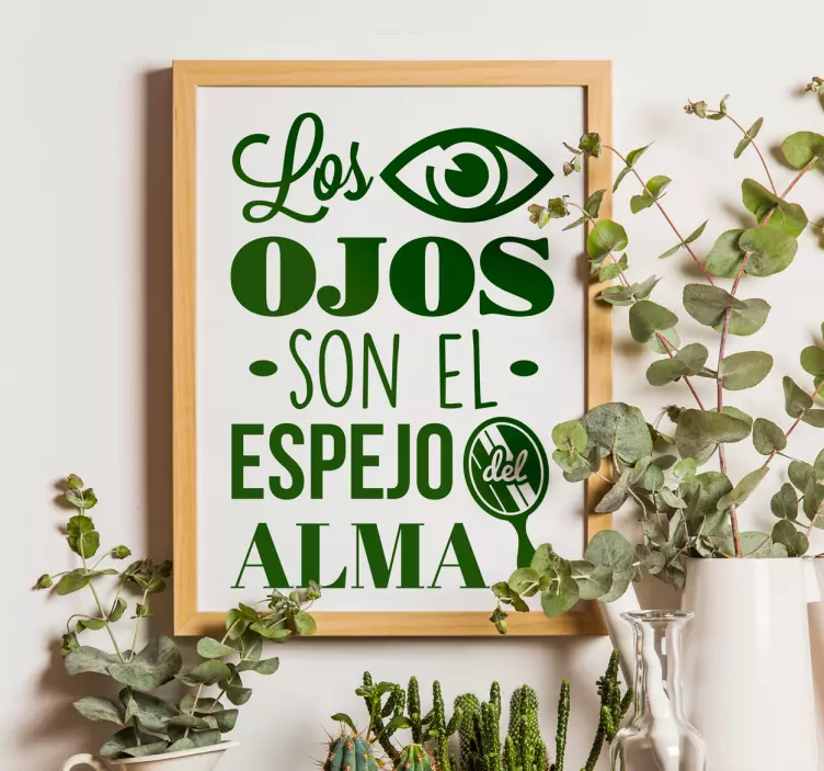 Vinilo decorativo ojos espejo del alma - TenVinilo