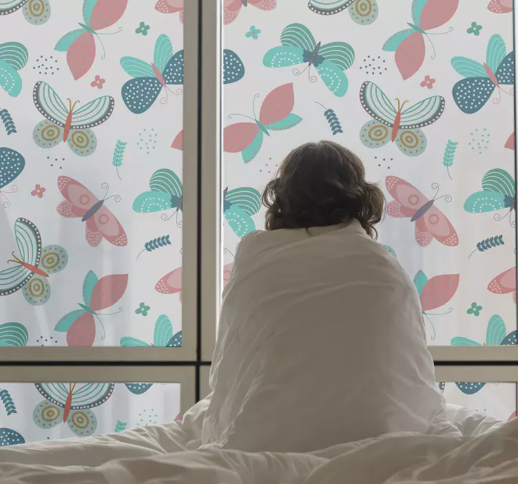 Vinilo adhesivo vidrio mariposas  - TenVinilo