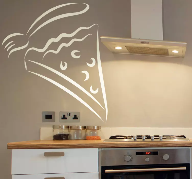 Vinilo decorativo pastel y tenedor - TenVinilo