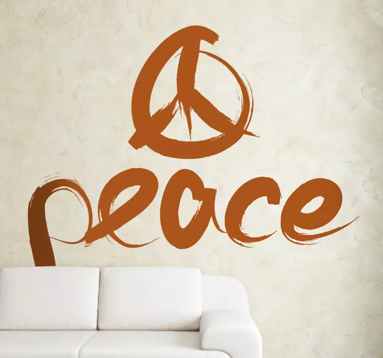 Vinilo decorativo peace trazo - TenVinilo