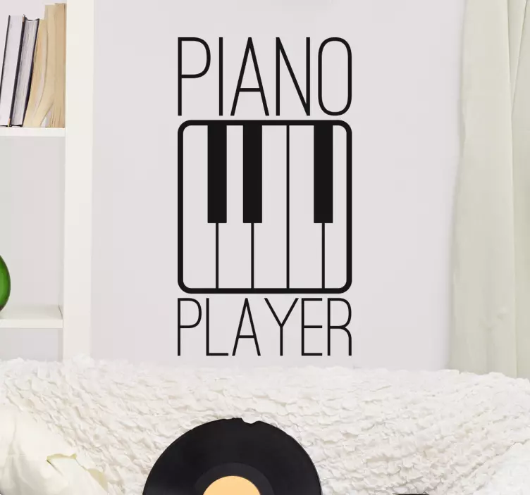 Vinilo decorativo piano player - TenVinilo