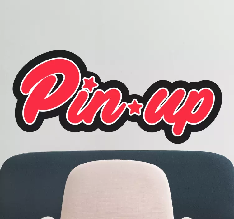 Vinilo decorativo pinup lettering retro - TenVinilo