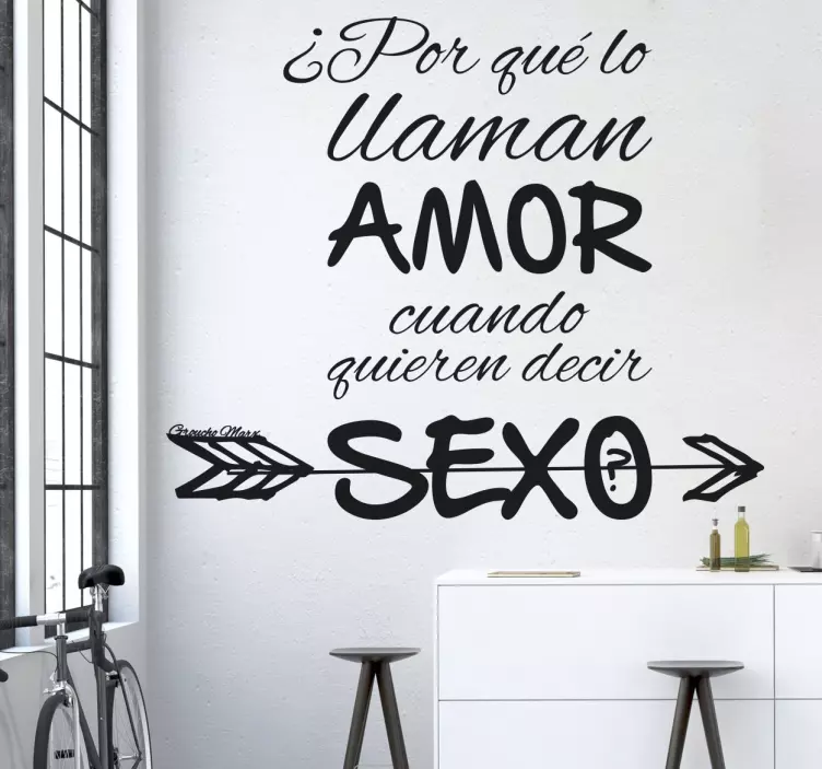 Vinilo decorativo quieren decir sexo - TenVinilo