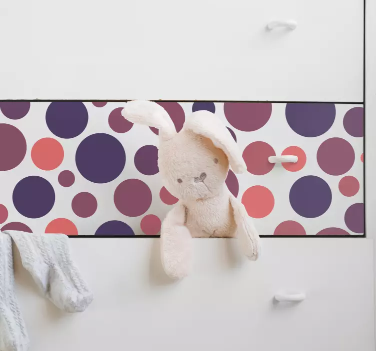 Vinilo decorativo redondas armario - TenVinilo