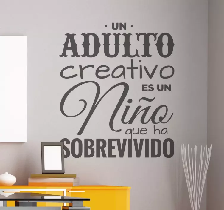 Vinilo decorativo texto sobre creatividad - TenVinilo