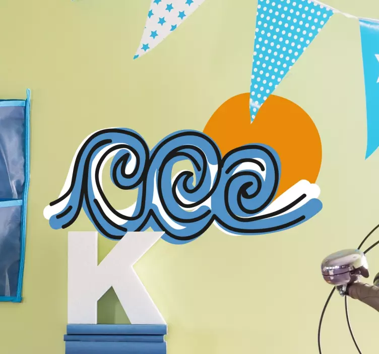 Vinilo decorativo tres olas - TenVinilo