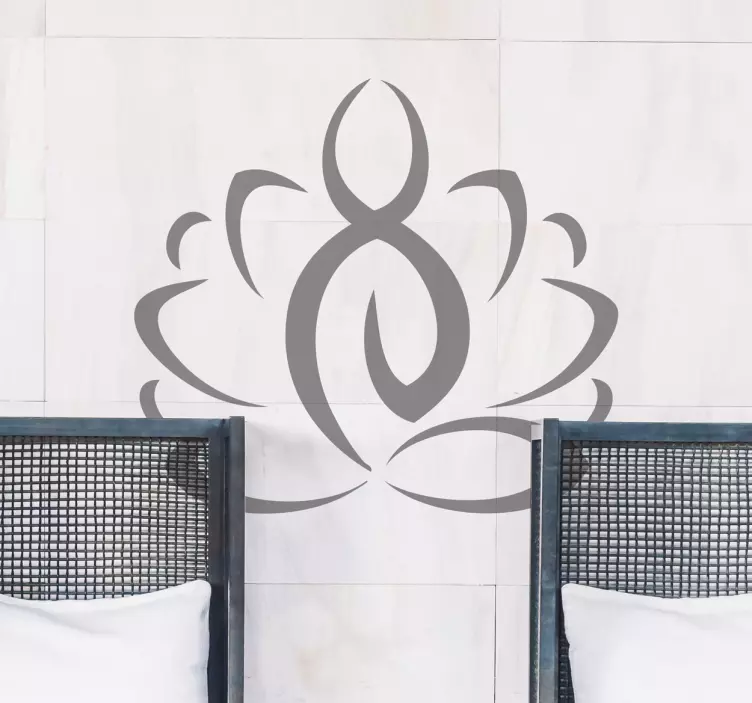 Vinilo decorativo yoga iconografía - TenVinilo