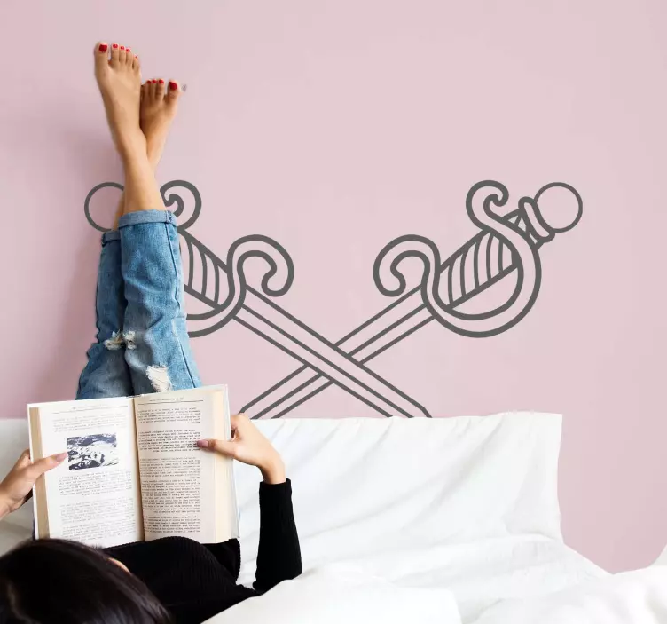 Vinilo diseño de cuchillas intersectadas - TenVinilo