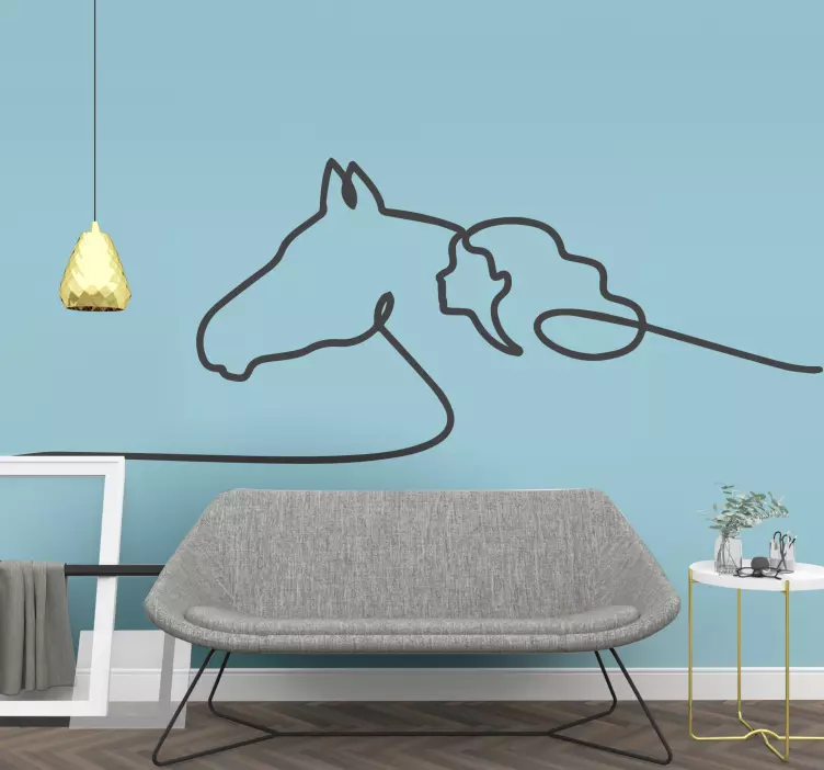 Vinilo animal salvaje diseño de silueta de caballo - TenVinilo